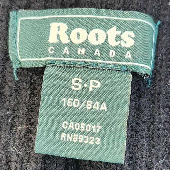 ROOTS Canada Sweater Knit Women's Small Black Cashmere Wool Blend - Picture 2 of 6